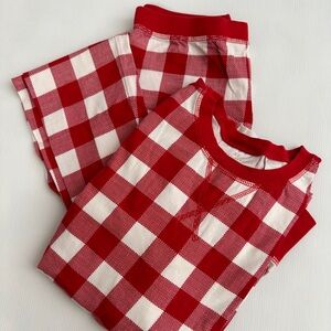Rachel Parcell Christmas Red & White Gingham Pajamas XS